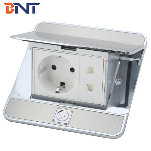 Cheap EU plug silver pop up type floor socket box for sale