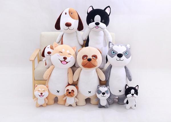 Cheap EN71 Lovely Stuffed Animal Dog Toys 27cm / 60cm / 80cm Size With PP Cotton Material for sale