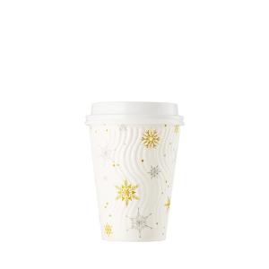 Food Grade Double Wall Embossed Paper Cups With FSC Certified Customized