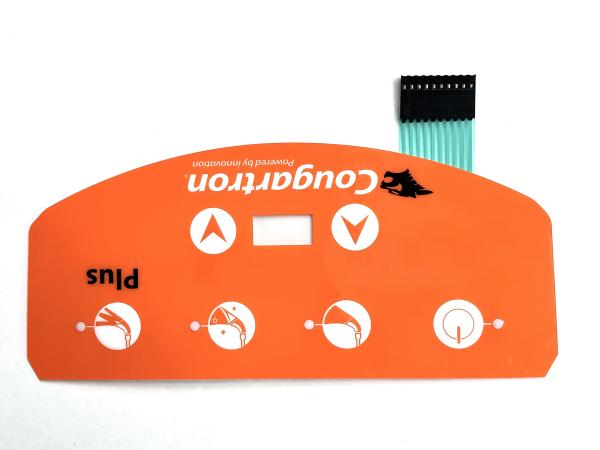 Cheap Monochrome Screen Printing Membrane Key Switch LCD Fanuc With Frosted LED Window for sale