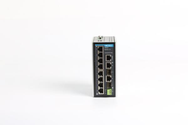 Cheap Reverse Connection Protection HiOSO IP30 Level Din Rail Ethernet Switch for sale