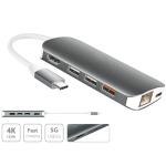 J5 Create USB Type-C Multi Adapter Type C Docking Station Hub with USB C Power