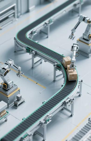 Cheap pace-Saving Curved Belt Conveyor Line for Seamless Product Flow in Assembly for sale