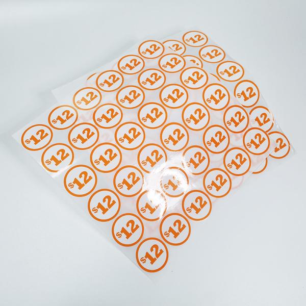Cheap Glossy Custom Retail Labels BOPP Film Price Tag Adhesive CMYK Circle Sticker Labels for sale