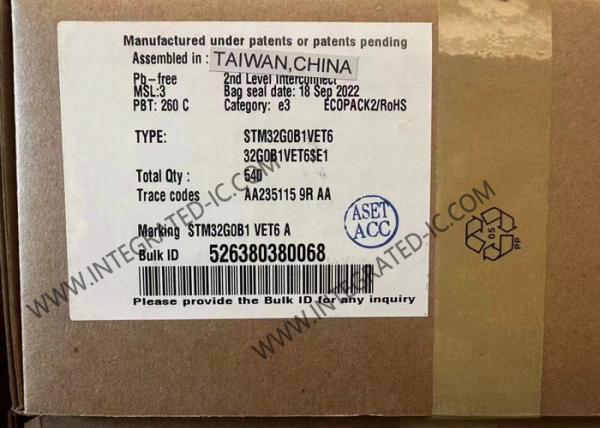 Cheap ARM Microcontrollers IC STM32G0B1VET6 32-LQFP Mainstream Microcontrollers 64MHz for sale