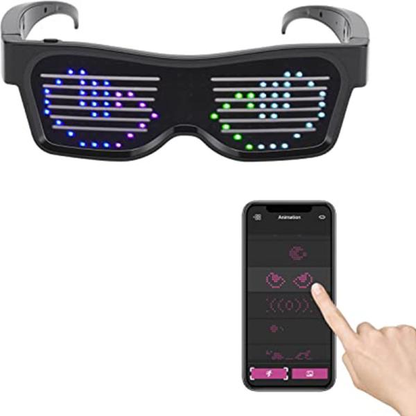 Cheap APP Controlled Programmable LED Luminous Glasses DIY Unique for sale