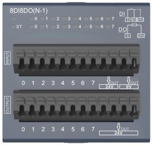 Decowell Automatic Control Multifunctional Modules 8DI8DO Integrated PLC IO Module