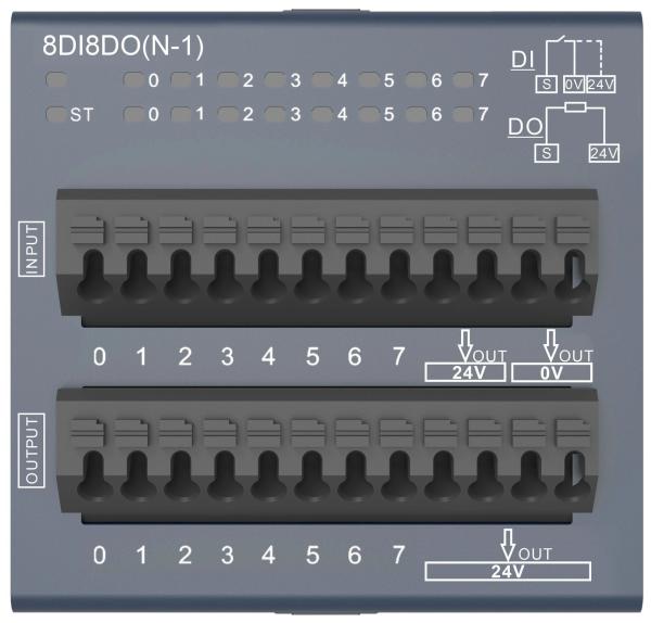 Cheap Decowell Automatic Control Multifunctional Modules 8DI8DO Integrated PLC IO Module for sale