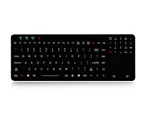 110 Keys IP65 Dynamic Waterproof Sealed Silicone Industrial Keyboard With Touchpad And FN Keys