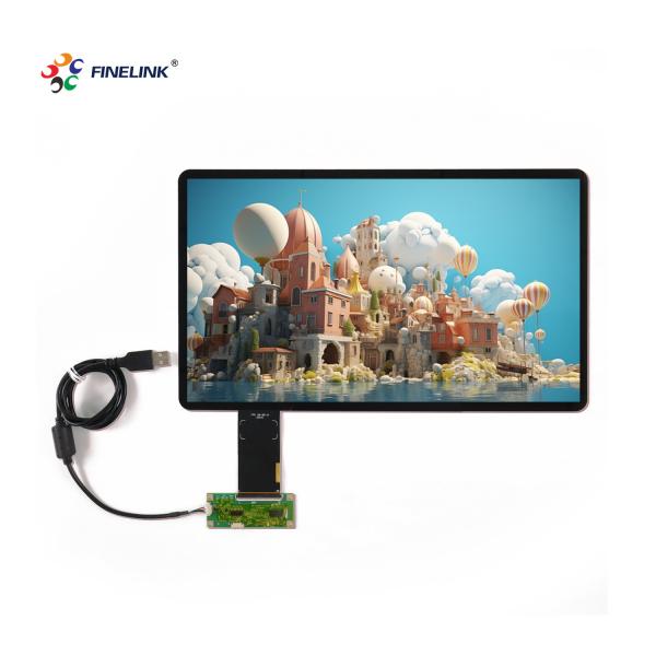Cheap 13.3" VA 295*166.6mm R Angle R10 COB Capacitive Touch Panel Display USB/IIC/RS 232 Interface for sale