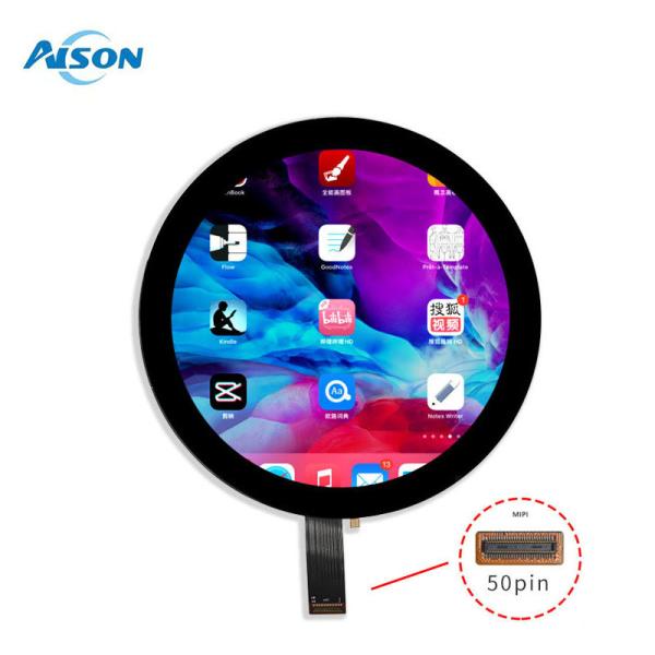 Cheap 5.0" 1080x1080 Round TFT Display MIPI Interface 350 nits for sale