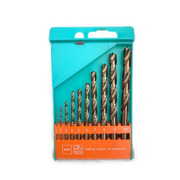 Cheap 10pcs/Set Plating Titanium Cobalt Twist Drill Bit For Metal 118 Degree for sale