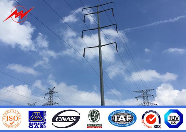 Cheap Tubular / Lattice Galvanized Steel Pole For Power Transmission Line Project for sale