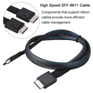 China SFF-8611 PCIe Gen3 0.5M 4i Oculink Cable For Computer Server on sale