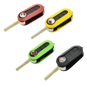 China Fiat 3 Button Flip Remote Key Shell Car Key Shell Color Option on sale