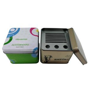 Personalized Empty Rectangular Metal Tin Can Container Box Case Holder Packaging With Lid