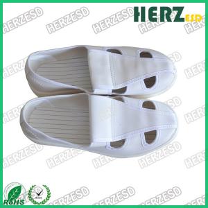 Best ESD Cleanroom Slipper Washable PVC Sole ESD Cleanroom Shoes , Anti Static Shoes White Color wholesale