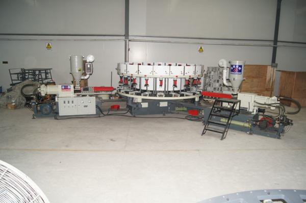 Cheap Men Leather Sandals Pvc Injection Moulding Machine Two Color With 20 Stations for sale