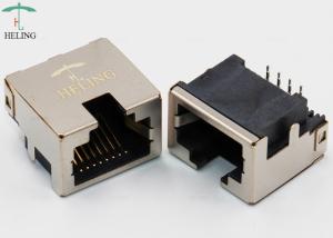 China Female Low Profile RJ45 Connector R / A Offset / Overhangs PCB Thru - Hole Mounting on sale
