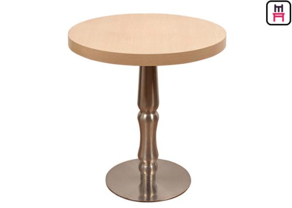 Cheap Melamine Contemporary Coffee Tables , 2ft Round Coffee Tables Casting Iron Base for sale