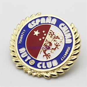 Golden wheat three-dimensional badge custom, painted soft enamel metal badge custom