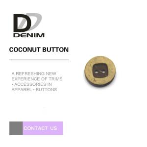 Best 16L Coconut Bulk Buttons 4 Holes With Square Engraved Design wholesale