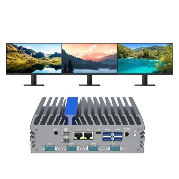 Cheap Embedded Industrial Edge Computing 6 Rs232 Com Mini Box Computer for sale