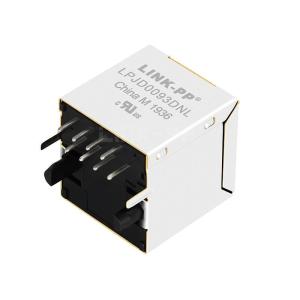 China LPJD0093DNL 10/100 Base-T Vertical Integrated RJ45 Connector Without LED on sale