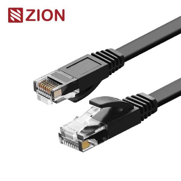 Cheap Zion Communication FLAT CAT6 UTP RJ45 Patch Cord Lan Cable Plug Connector for Mac, Computer, PC, Router, Modem for sale