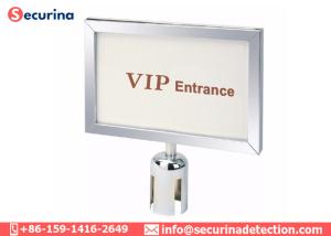 SS201 Retractable Belt Barrier Sign Holder Frame For A3 A4 Paper