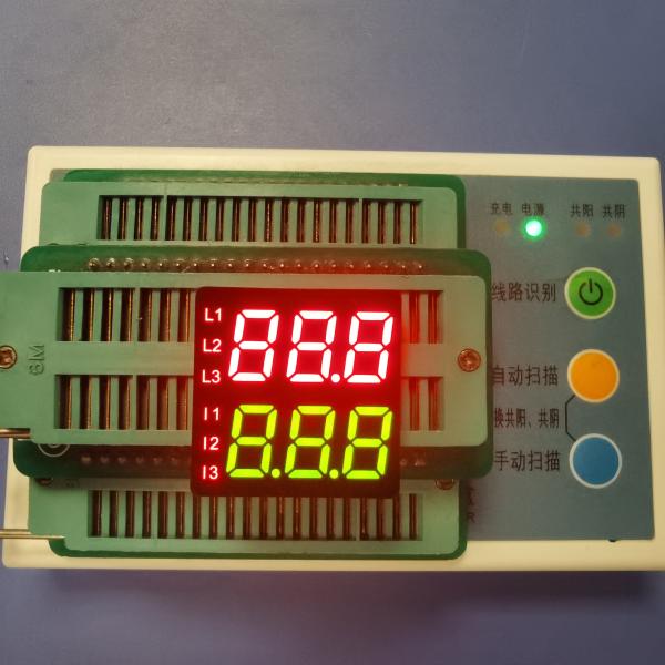Cheap Double Row 8.6mm Height 7 Segment LED Display Two Color 3 Digit for sale