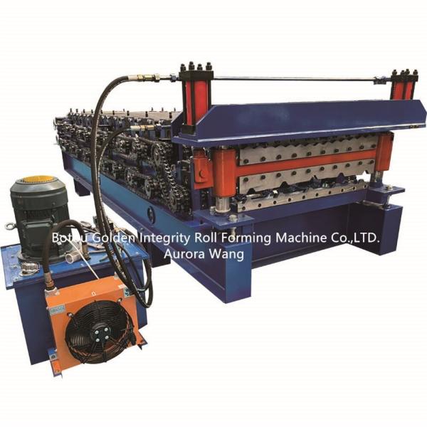 Cheap Corrugated Trapezoid Double Layer Roll Forming Machine 15 M/Min for sale