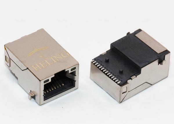 Cheap Built - in LED SMT RJ45 Connector With 1000 Base - T Integrated Transformer for sale