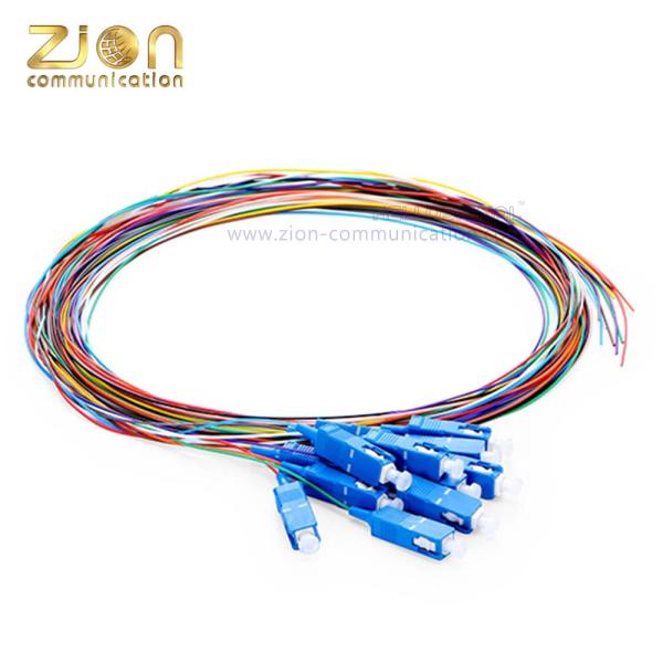 Cheap Single Mode Patch Cord Sc Upc 12 Fibers G.652.D Unjacketed Color Coded FOPT for sale