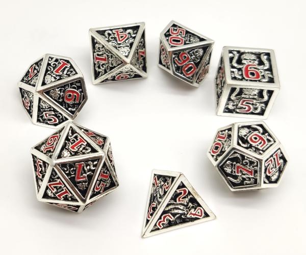 Cheap Sturdy Portable Cool Polyhedral Dice Set , Odorless Sharp Edge Resin Dice for sale