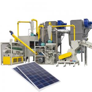 China PLC Controlled Waste Solar Panel Recycling Production Line for Solar Farm Efficiency on sale