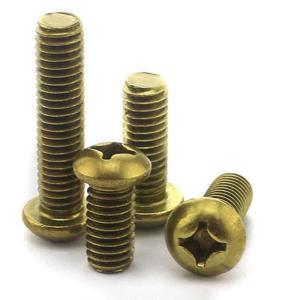 China Size M2-M6 Brass Pan Head Machine Screws 4-40mm Electrical Screws ANSI on sale