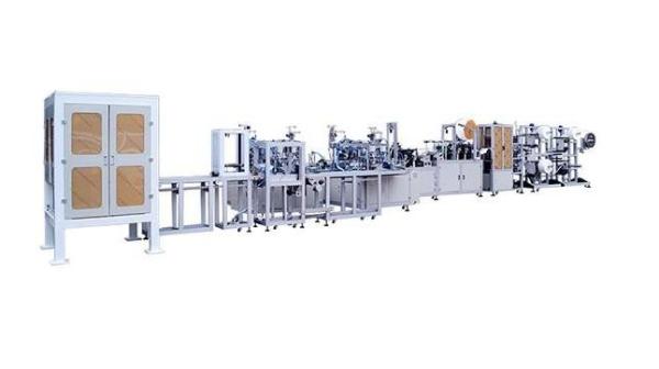 Cheap All In One Surgical Face Mask Machine Low Failure Rate PLC Program Control for sale