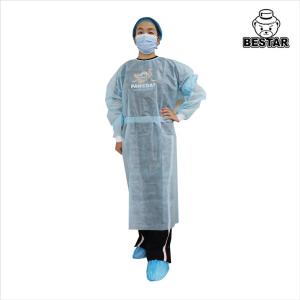 Best Level 2 SPP PE 35gsm Plus Size Disposable Surgeon Gown With Knitted Cuff wholesale