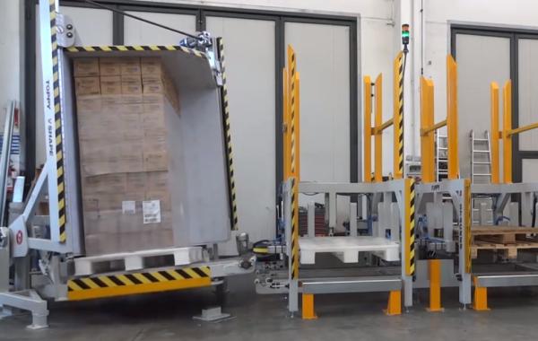 Cheap Automatic Pallet Inverting Machine 180 Degree Turner Inverter System 50mm for sale
