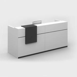 China 1100Hmm White Office Reception Desk 78.7 Inch With Reception Counter on sale