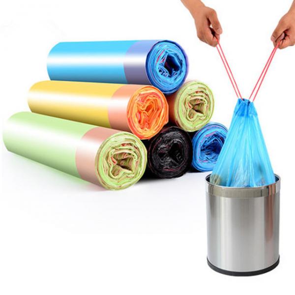 Cheap Colored Commercial Trash Bags , Rolled 8 Gallon Trash Bags Gravure Printing for sale