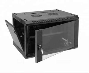 China Home Server Network Rack Cabinet 6u Wall Mount Glass Door For Dustproof on sale