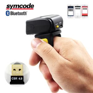 Portable Wearable Ring Barcode Scanner / Mini Barcode Reader Screen Scanning