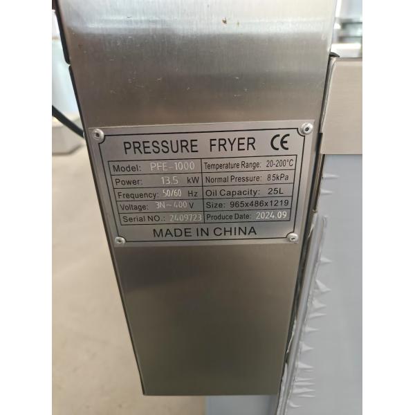 PFE-1000 Smart Touch Panel Electric Vertical Chicken Broaster Pressure Fryer With Filtration
