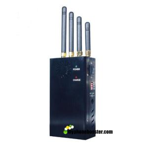 China 2w 4 Antennas Wi-Fi GPS L5 Spy Camera Handheld Portable Jammer Mobile Signal Blocker Isolator With Fan/DIP/Leather Case on sale