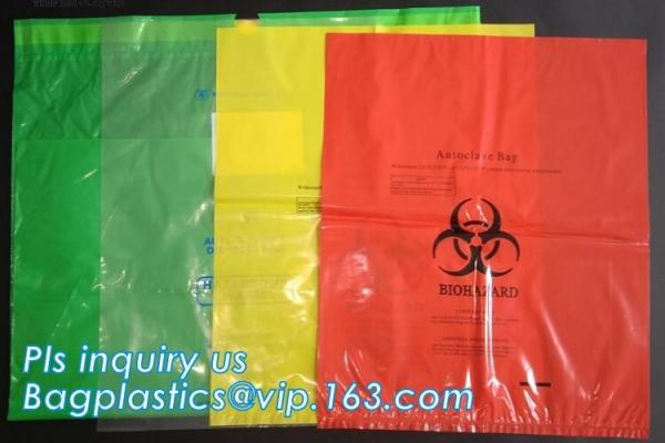 Cheap Biohazard disposable medical sterilization retort pouch bags hospital medical waste garbage biohazard bag, bagplastics for sale