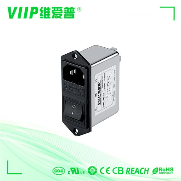 Cheap C14 Male Socket Inline IEC EMI Filter 120V 250V With Fuse Switch for sale