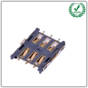 Best 6Pin Push-Pull Type Nano Sim Card Socket Connector for Mobile Phone wholesale