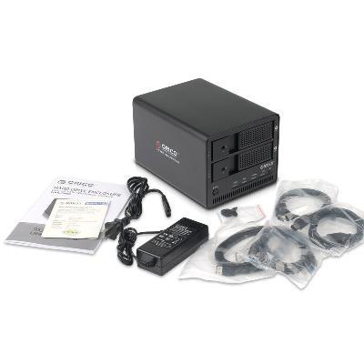 Cheap ORICO 9528RUSI3-BK Aluminum Super speed 2 Bay Hard Disk Drive Case to 3.5inch SATA HDD RAID Enclosur for sale
